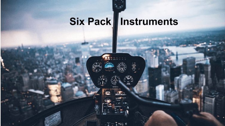 The Six-Pack Instrument in Airplane Cockpit